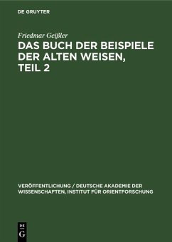 Cover Das Buch der Beispiele der alten Weisen, Teil 2 (eBook, PDF)