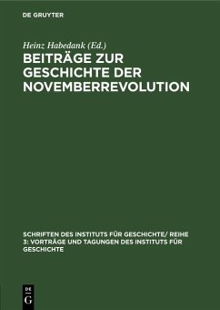 Cover Beiträge zur Geschichte der Novemberrevolution (eBook, PDF)