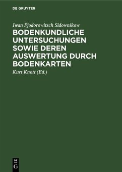 Cover Bodenkundliche Untersuchungen sowie deren Auswertung durch Bodenkarten (eBook, PDF)