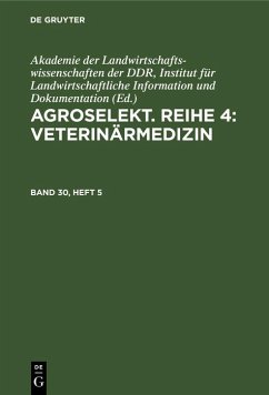 Cover Agroselekt. Reihe 4: Veterinärmedizin. Band 30, Heft 5 (eBook, PDF)