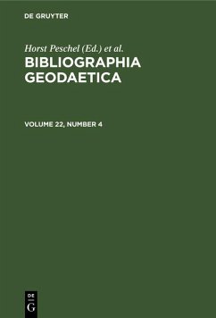 Cover Bibliographia Geodaetica. Volume 22, Number 4 (eBook, PDF)