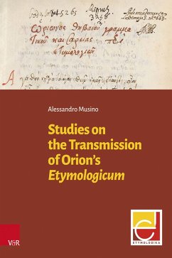 Cover Studies on the Transmission of Orion's Etymologicum