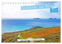 Cover Ausblicke am Meer in der Bretagne und Normadie (Tischkalender 2026 DIN A5 quer), CALVENDO Monatskalender