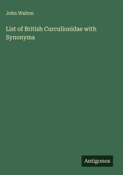 Cover List of British Curculionidae with Synonyma