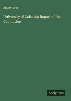 Cover University of Calcutta: Report of the Committee