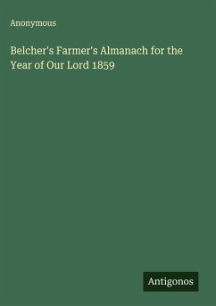 Cover Belcher's Farmer's Almanach for the Year of Our Lord 1859