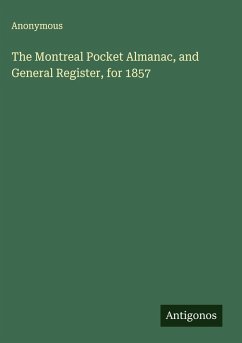 Cover The Montreal Pocket Almanac, and General Register, for 1857
