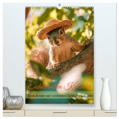 Eichhörnchen Kalender - Tierkalender mit verrückten Eichkätzchen (hochwertiger Premium Wandkalender 2026 DIN A2 hoch), Kunstdruck in Hochglanz