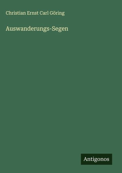 Auswanderungs-Segen