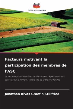 Cover Facteurs motivant la participation des membres de l'ASC