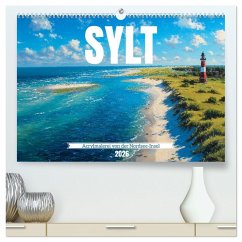 Sylt - Acrylmalerei von der Nordsee-Insel (hochwertiger Premium Wandkalender 2026 DIN A2 quer), Kunstdruck in Hochglanz