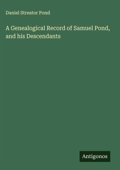 Cover A Genealogical Record of Samuel Pond, and his Descendants