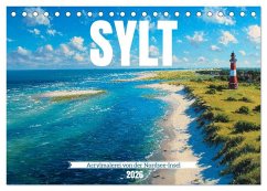 Sylt - Acrylmalerei von der Nordsee-Insel (Tischkalender 2026 DIN A5 quer), CALVENDO Monatskalender