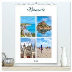 Cover Normandie - Reiseplaner (hochwertiger Premium Wandkalender 2026 DIN A2 hoch), Kunstdruck in Hochglanz