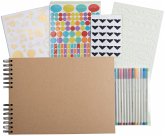 Set Scrapbooking, Album 32x22cm, Kraft, Scrap' Addict