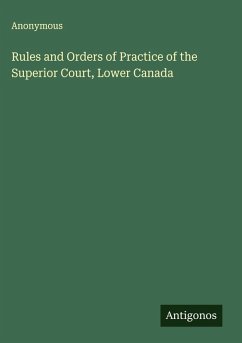 Cover Rules and Orders of Practice of the Superior Court, Lower Canada