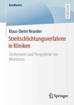 Cover Streitschlichtungsverfahren in Kliniken (eBook, PDF)