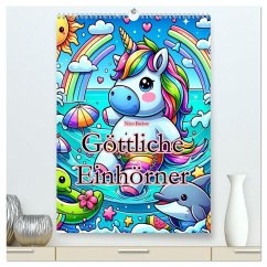 Cover Göttliche Einhörner (hochwertiger Premium Wandkalender 2026 DIN A2 hoch), Kunstdruck in Hochglanz