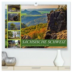 Sächsische Schweiz - Erlebnisse eines Herbsturlaubs (hochwertiger Premium Wandkalender 2026 DIN A2 quer), Kunstdruck in Hochglanz Sächsische Schweiz - Erlebnisse eines Herbsturlaubs (hochwertiger Premium Wandkalender 2026 DIN A2 quer), Kunstdruck in Hochglanz