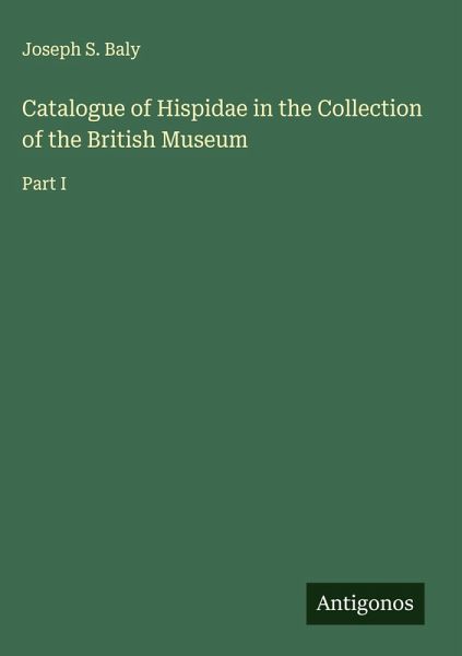 Catalogue of Hispidae in the Collection of the British Museum
