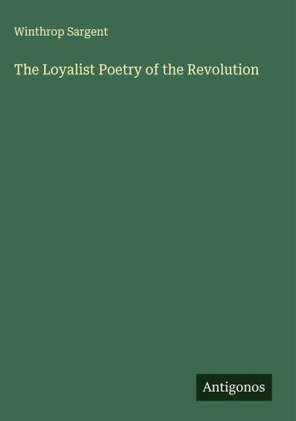 The Loyalist Poetry of the Revolution