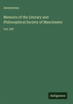 Cover Memoirs of the Literary and Philosophical Society of Manchester