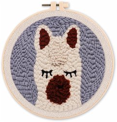 Punch Needle Figured'Art 20x20 cm Kleines Lama, DIY Stickerei mit Nadel und Wolle Cover Punch Needle Figured'Art 20x20 cm Kleines Lama, DIY Stickerei mit Nadel und Wolle