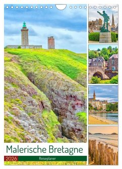 Cover Malerische Bretagne - Reiseplaner (Wandkalender 2026 DIN A4 hoch), CALVENDO Monatskalender