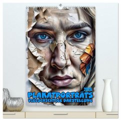 Cover Plakatporträts, vielschichtige Darstellung (hochwertiger Premium Wandkalender 2026 DIN A2 hoch), Kunstdruck in Hochglanz