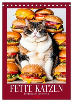 Cover FETTE KATZEN - Foodporn auf vier Pfoten (Tischkalender 2026 DIN A5 hoch), CALVENDO Monatskalender