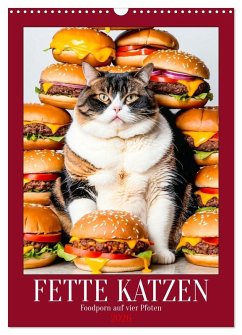 Cover FETTE KATZEN - Foodporn auf vier Pfoten (Wandkalender 2026 DIN A3 hoch), CALVENDO Monatskalender
