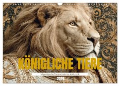 Cover KÖNIGLICHE TIERE - Majestätische Tierportraits im Adel-Look (Wandkalender 2026 DIN A3 quer), CALVENDO Monatskalender