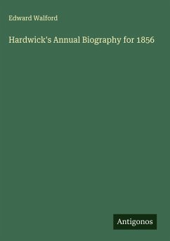 Cover Hardwick's Annual Biography for 1856
