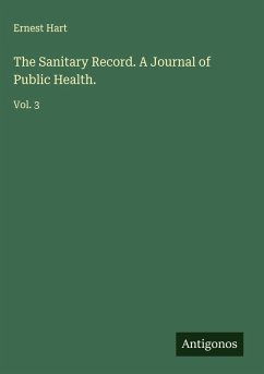 Cover The Sanitary Record. A Journal of Public Health.