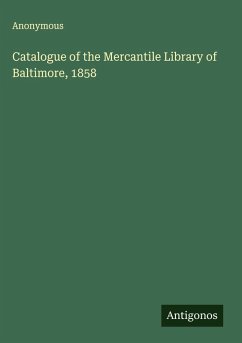 Cover Catalogue of the Mercantile Library of Baltimore, 1858