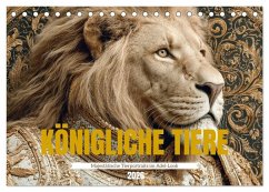 Cover KÖNIGLICHE TIERE - Majestätische Tierportraits im Adel-Look (Tischkalender 2026 DIN A5 quer), CALVENDO Monatskalender