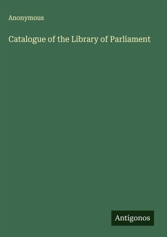 Cover Catalogue of the Library of Parliament