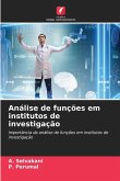 Análise de funções em institutos de investigação Análise de funções em institutos de investigação