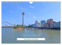 Düsseldorf Vom Ufer bis zur Skyline (Wandkalender 2026 DIN A4 quer), CALVENDO Monatskalender