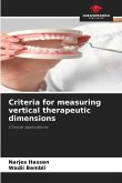 Criteria for measuring vertical therapeutic dimensions Criteria for measuring vertical therapeutic dimensions