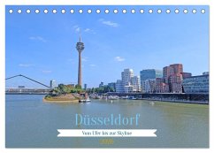 Düsseldorf Vom Ufer bis zur Skyline (Tischkalender 2026 DIN A5 quer), CALVENDO Monatskalender