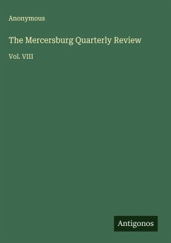 Cover The Mercersburg Quarterly Review
