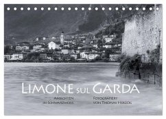 Limone sul Garda schwarzweiß (Tischkalender 2026 DIN A5 quer), CALVENDO Monatskalender Limone sul Garda schwarzweiß (Tischkalender 2026 DIN A5 quer), CALVENDO Monatskalender