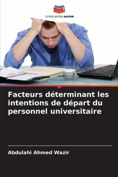 Cover Facteurs déterminant les intentions de départ du personnel universitaire