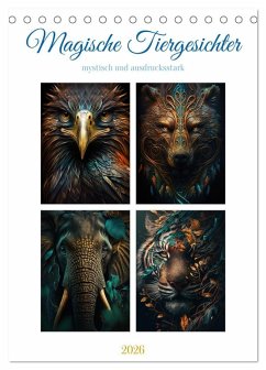 Magische Tiergesichter (Tischkalender 2026 DIN A5 hoch), CALVENDO Monatskalender