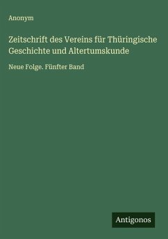 Cover Zeitschrift des Vereins für Thüringische Geschichte und Altertumskunde