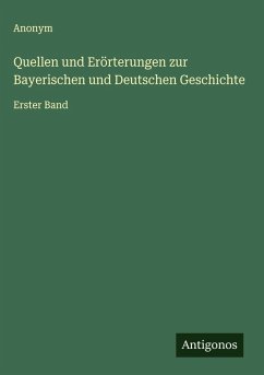Cover Quellen und Erörterungen zur Bayerischen und Deutschen Geschichte