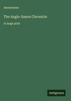 Cover The Anglo-Saxon Chronicle