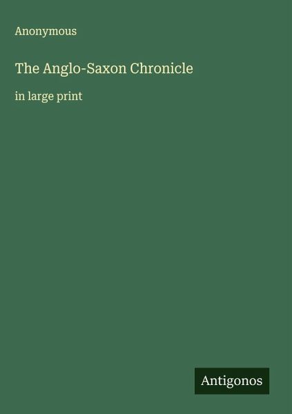 The Anglo-Saxon Chronicle