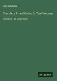 Complete Prose Works; In Two Volumes